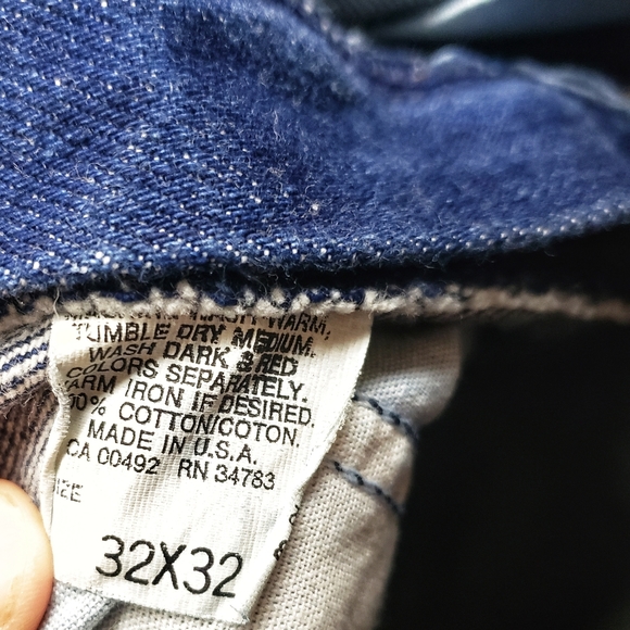 Lee | Dark Wash Blue Work Jeans Mens 32x32 GUC - Picture 3 of 5